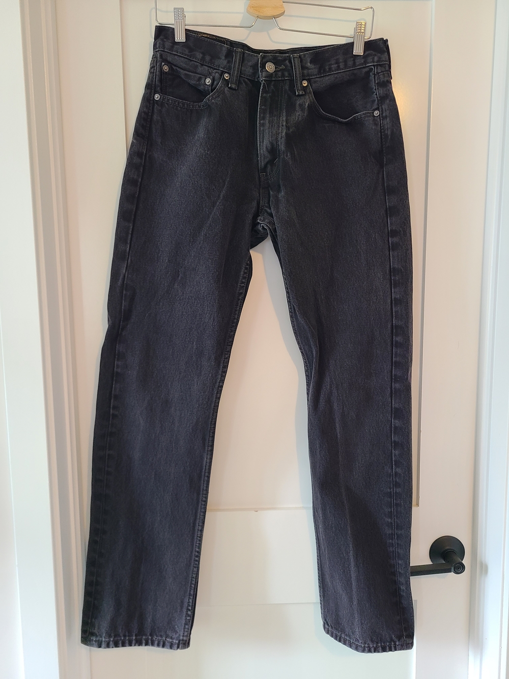 Levi's 505 Black Straight Jeans 32x34